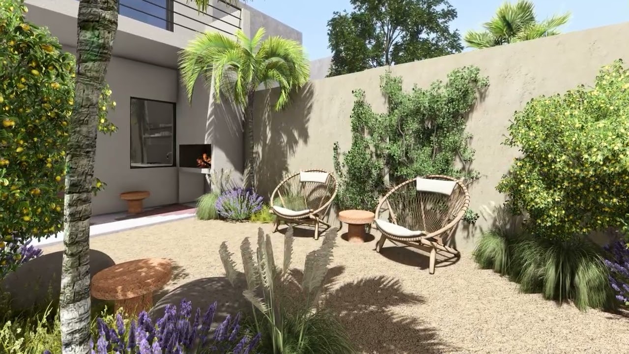 Binnentuin voor luxe appartement in buitenwijk van Buenos Aires