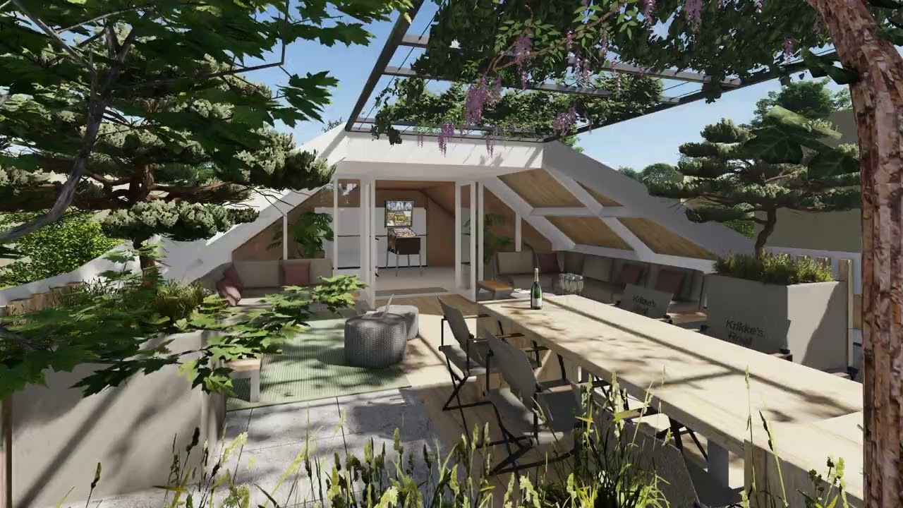 Ontwerp dakterras voor Bram Krikke