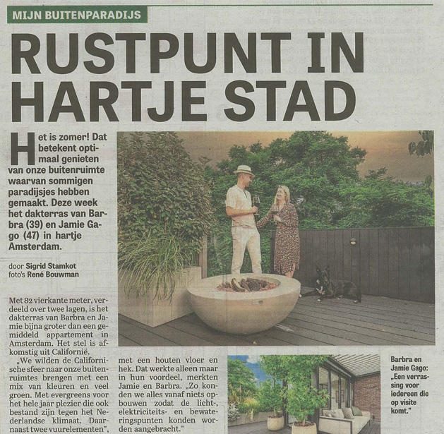 Artikel Mijn Buitenparadijs Telegraaf