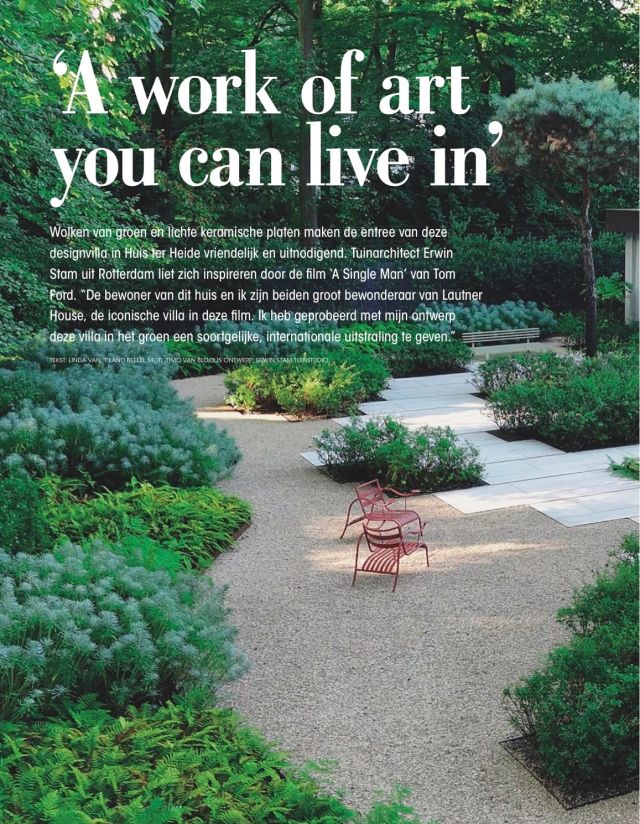 Featured in @tuinseizoenmagazine 🌳

A work of art you can live in. 

Architecture translated into landscape.
Evergreen layers, sculptural Pinus pinea, and long ceramic lines guiding the arrival to the house.

Inspired by the quiet elegance of modernist villas.

Realization by @rhtuinen.nl 

Text by @vantland2020 
Photography by @motimotions 
Pine trees by @ebben_trees 

#landscapearchitecture #gardendesign #modernistgarden #luxurygardens #pinuspinea